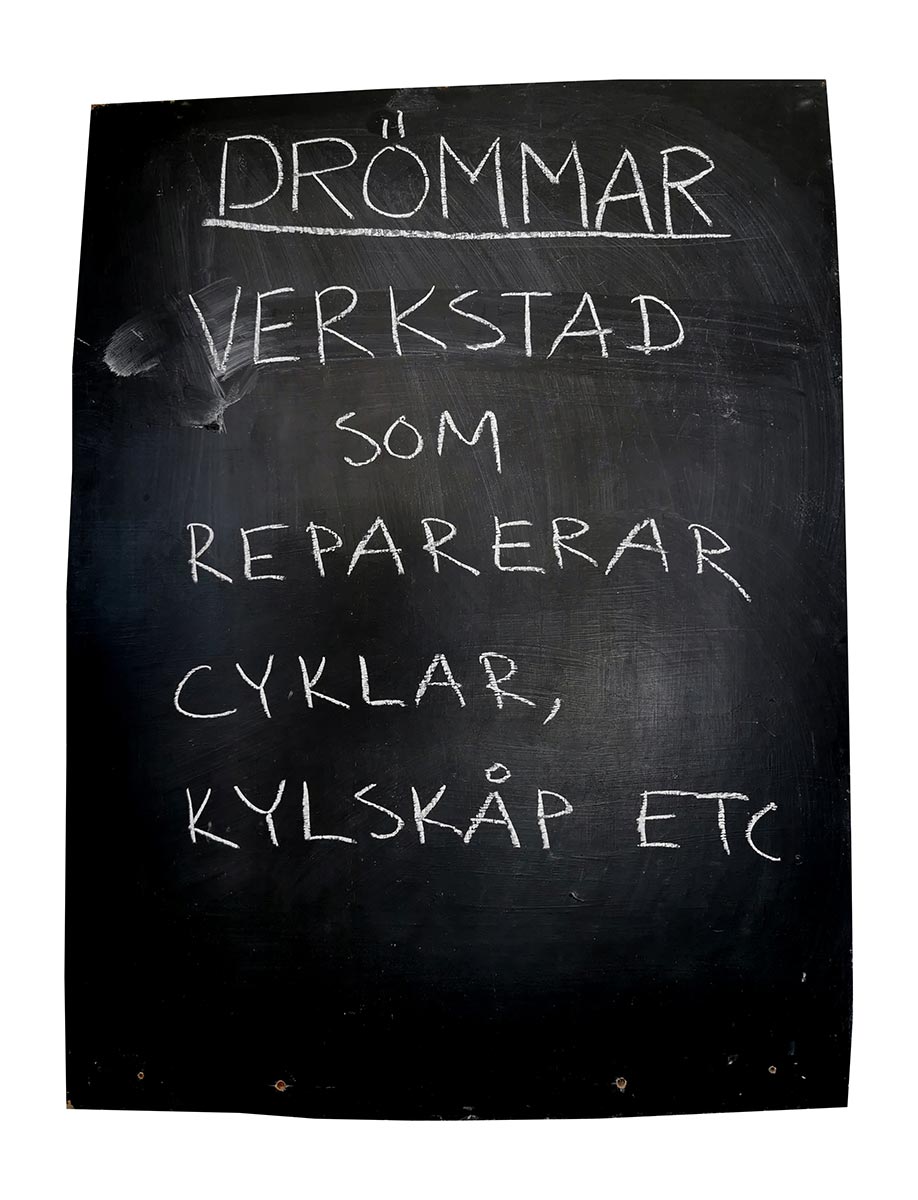 Textaffisch skapad utifrån samtal under affischdialog i Norra staden i Söderhamn 2022.